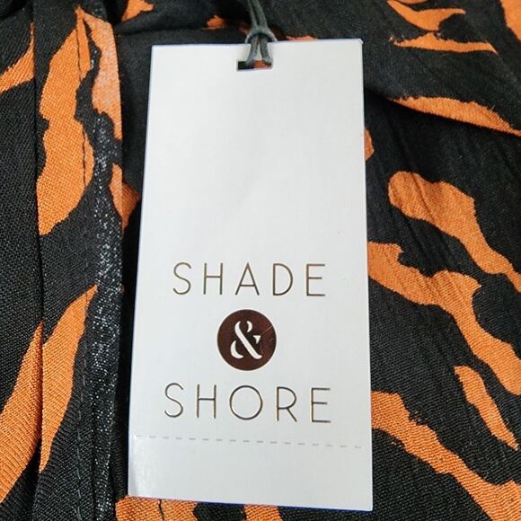 Shade & Shore Small Animal Print Knot Front Maxi Cover-Up Skirt New With Tags - Picture 4 of 7